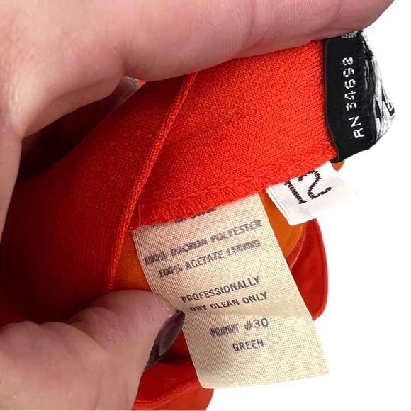 VTG 70's/80's Givenchy Sport Orange Skirt Vintage Size 12 - Picture 12 of 13